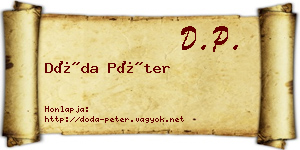 Dóda Péter névjegykártya